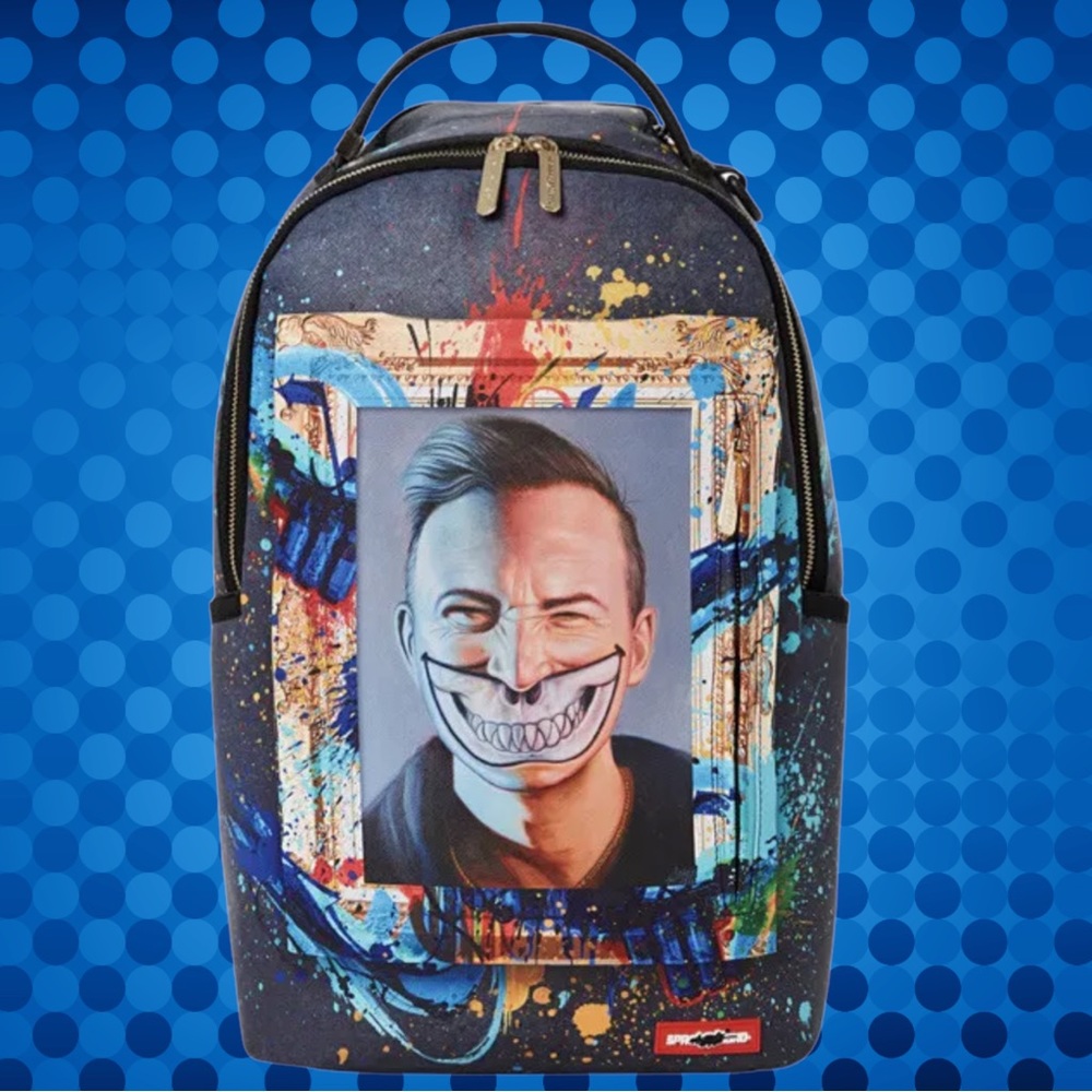 SPRAYGROUND THE RARE DBD GRIN SHARK PORTRAIT - RON ENGLISH SUPER LIMITED EDITION